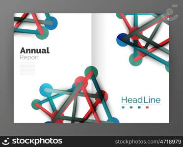 Molecule annual report. Molecule annual report. Vector abstract background