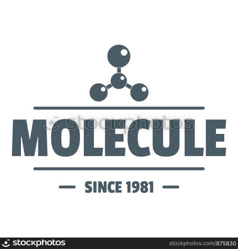 Molecule energy logo. Simple illustration of molecule energy vector logo for web. Molecule energy logo, simple gray style