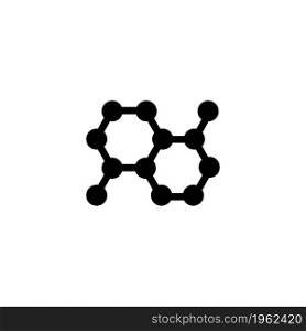 Molecule. Flat Vector Icon. Simple black symbol on white background. Molecule Flat Vector Icon