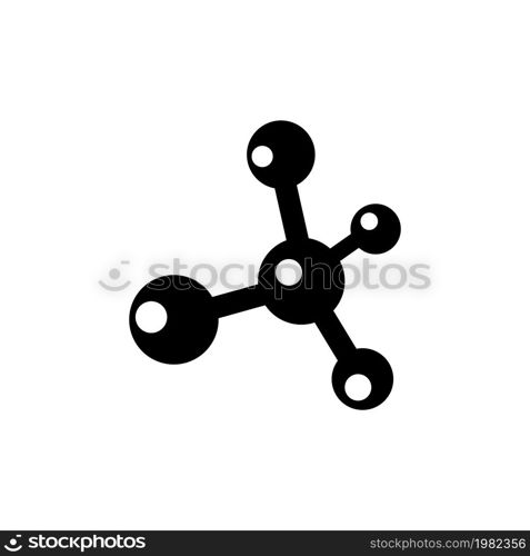 Molecule. Flat Vector Icon. Simple black symbol on white background. Molecule Flat Vector Icon