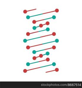 Molecule helix spiral genetic code, cartoon sign of medical science, genetic biotechnology, chemistry biology, cell genetic code icon. DNA abstract polygonal wireframe molecule helix