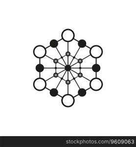Molecule icon for scientists. Network and connection of people in the community symbol. Vector illustration. EPS 10. Stock image.. Molecule icon for scientists. Network and connection of people in the community symbol. Vector illustration. EPS 10.
