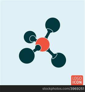 Molecule icon isolated. Molecule icon. Molecule isolated minimal designed. Vector illustration