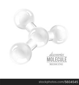 Molecule icon over white backdrop. Vector illustration.