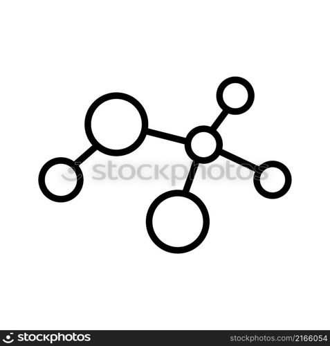 Molecule icon vector sign and symbol on trendy design