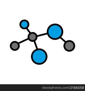 Molecule icon vector sign and symbol on trendy design
