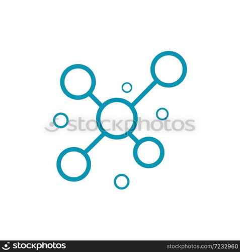 molecule ilustration vector icon template and symbol