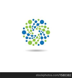 Molecule logo design vector illustration