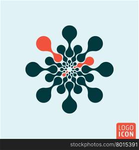 Molecule logo icon . Molecule icon. Molecule logo. Molecule symbol. Molecule icon isolated minimal design. Vector illustration.