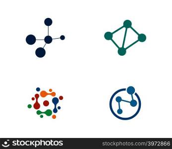 molecule logo icon vector design