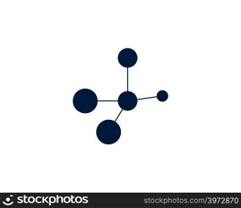 molecule logo icon vector design