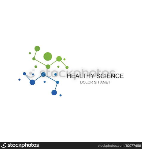 Molecule logo illustration vector template