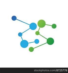 Molecule logo illustration vector template