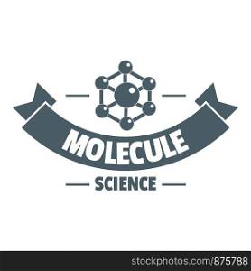 Molecule logo. Simple illustration of molecule vector logo for web. Molecule logo, simple gray style