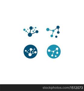 molecule logo template icon design