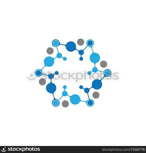 Molecule logo template vector icon design