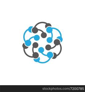Molecule logo template vector icon design