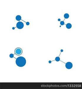 Molecule logo template vector icon illustration
