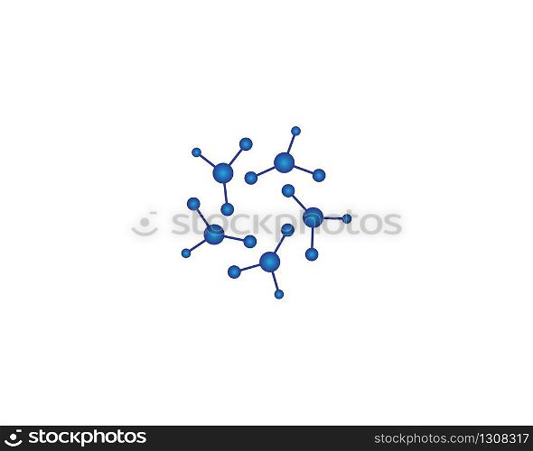 Molecule logo template vector icon illustration design