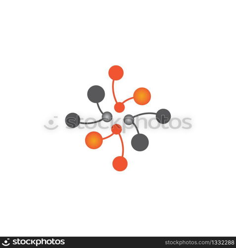 Molecule logo template vector icon illustration design