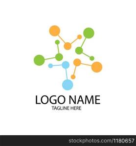 molecule logo vector