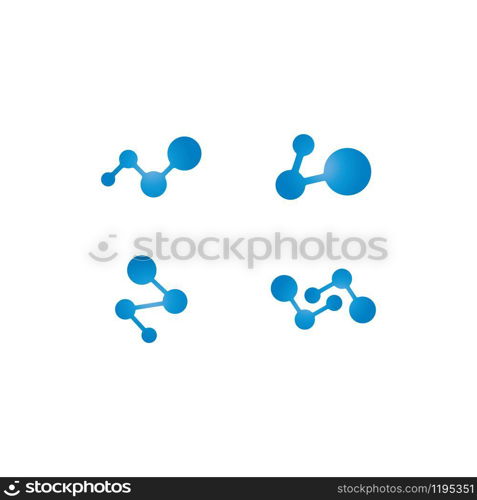 molecule logo vector icon illustration design