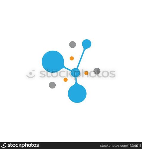 Molecule logo vector icon illustration design