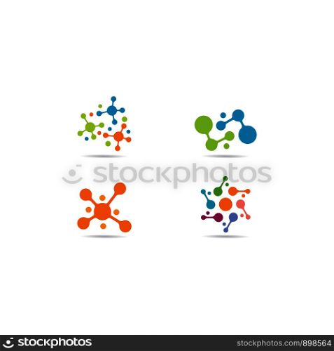 molecule logo vector icon illustration design