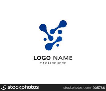 molecule logo vector icon template