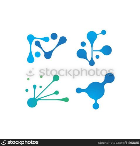 molecule logo vector icon template