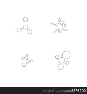 
molecule logo vector icon template