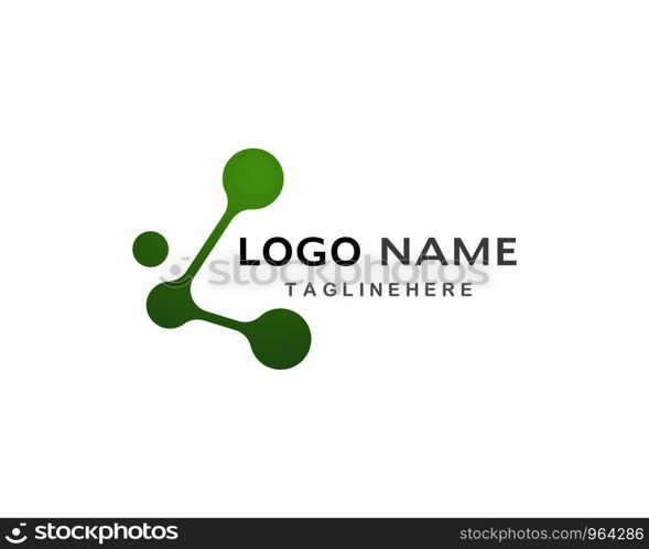 molecule logo vector icon template