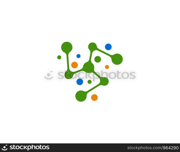 molecule logo vector icon template