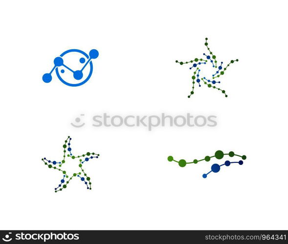 molecule logo vector icon template