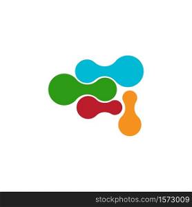 molecule logo vector icon template design
