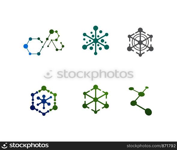 molecule logo vector icon template icon template