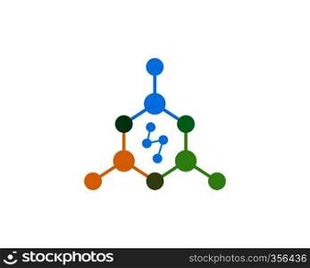molecule logo vector illustration design template