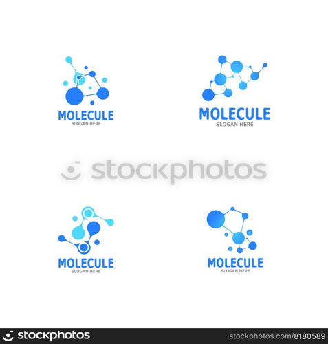 Molecule Logo Vector Template Illustration