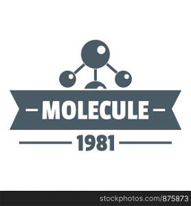Molecule physics logo. Simple illustration of molecule physics vector logo for web. Molecule physics logo, simple gray style