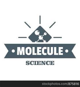 Molecule science logo. Simple illustration of molecule science vector logo for web. Molecule science logo, simple gray style