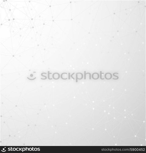 Molecule structure, gray vector background for communication