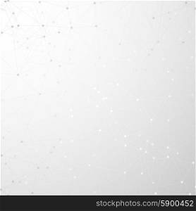 Molecule structure, gray vector background for communication