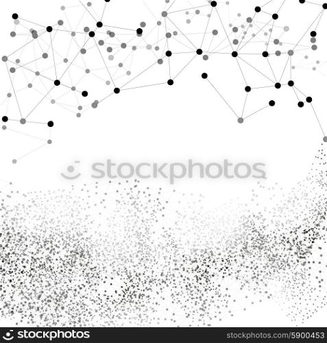 Molecule structure illustration, white vector background for communication
