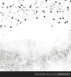 Molecule structure illustration, white vector background for communication