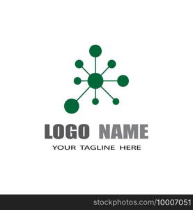 Molecule symbol logo template vector illustration design 