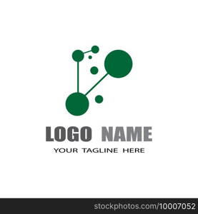 Molecule symbol logo template vector illustration design 