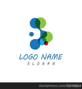 Molecule symbol logo template vector illustration design 