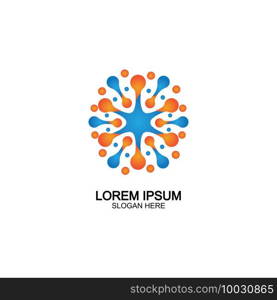 Molecule symbol logo template vector illustration design 