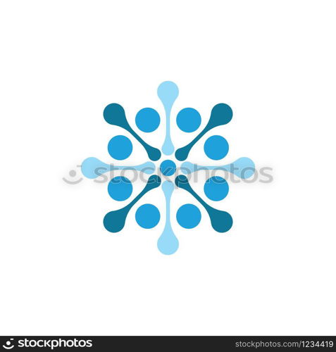 Molecule symbol logo template vector illustration design