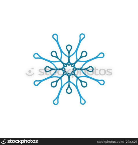 Molecule symbol logo template vector illustration design
